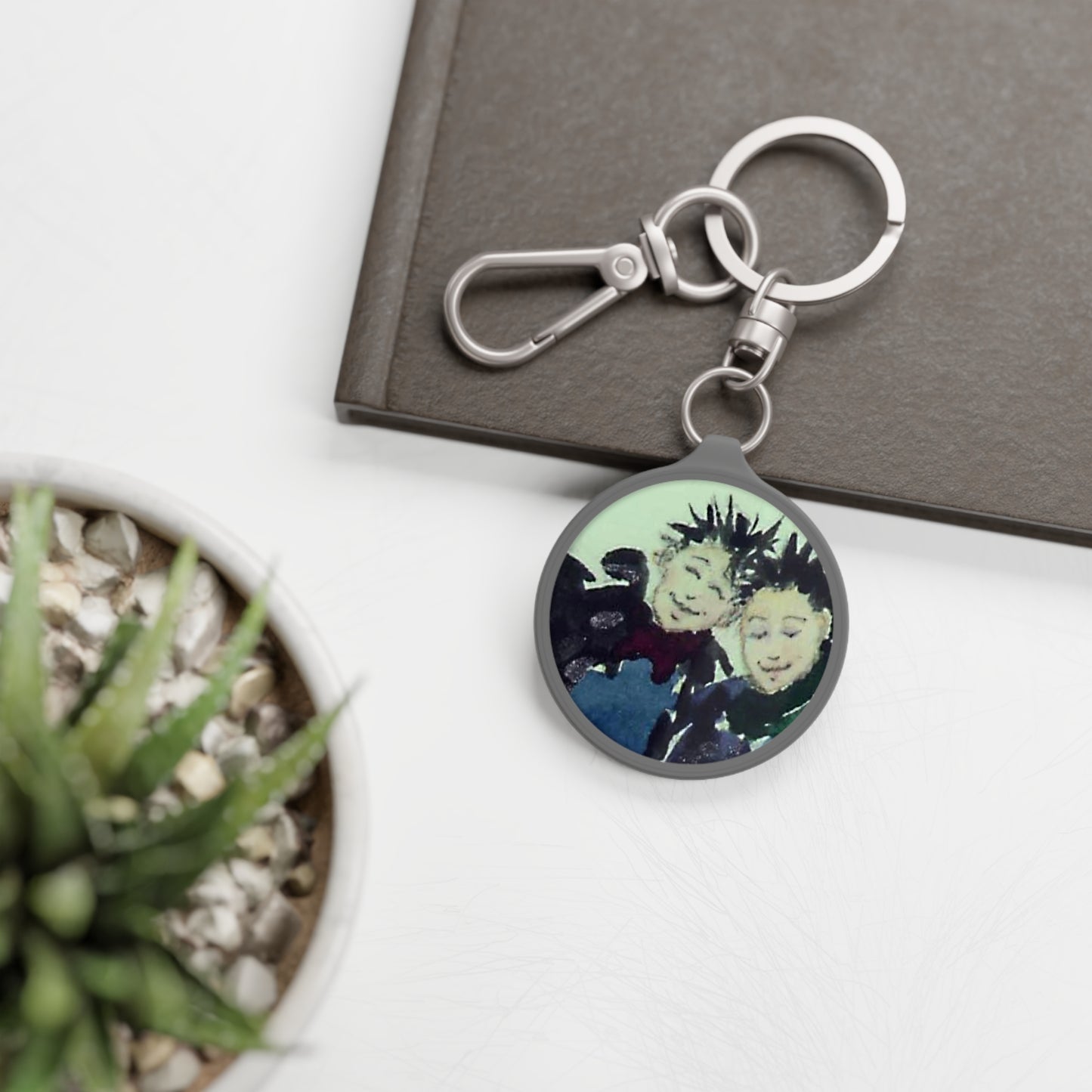 Crow Girls Keyring Tag