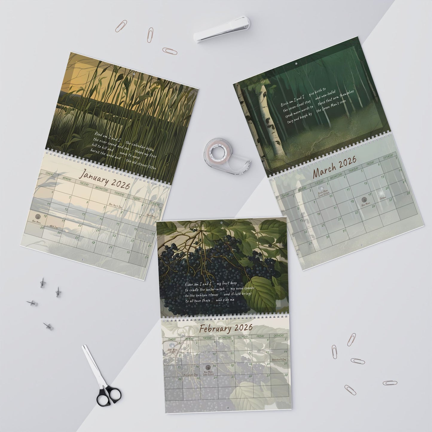 The Calendar of the Trees 2026 Wall Calendar by Charles de Lint