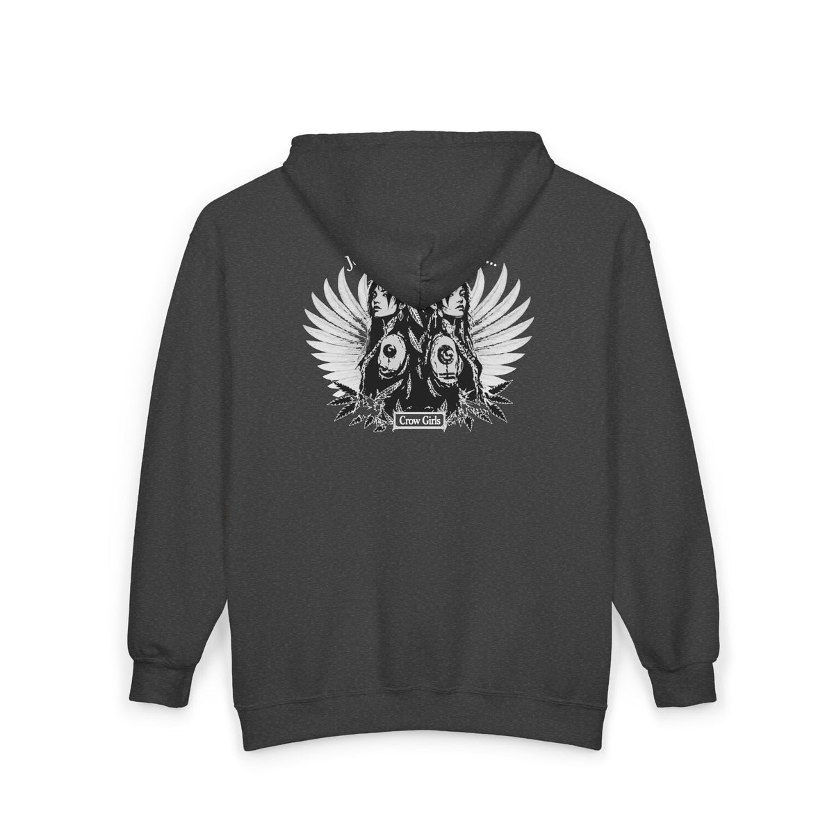 Crow Girls "Just be a Bad Bad Girl" Dark Colors Full Zip Hooded Sweatshirt