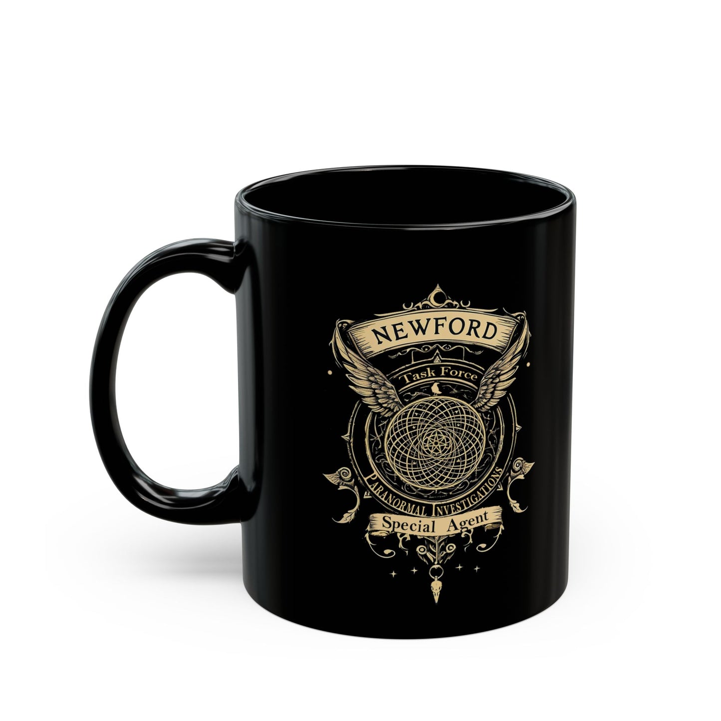 Newford Paranormal Investigations Black Mug