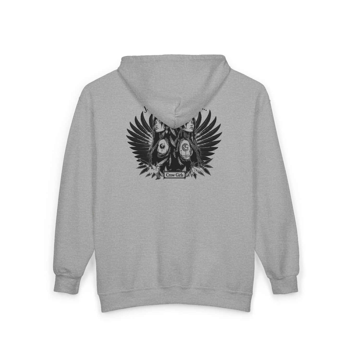 Crow Girls "Just be a Bad Bad Girl" Gray Full Zip Hooded Sweatshirt