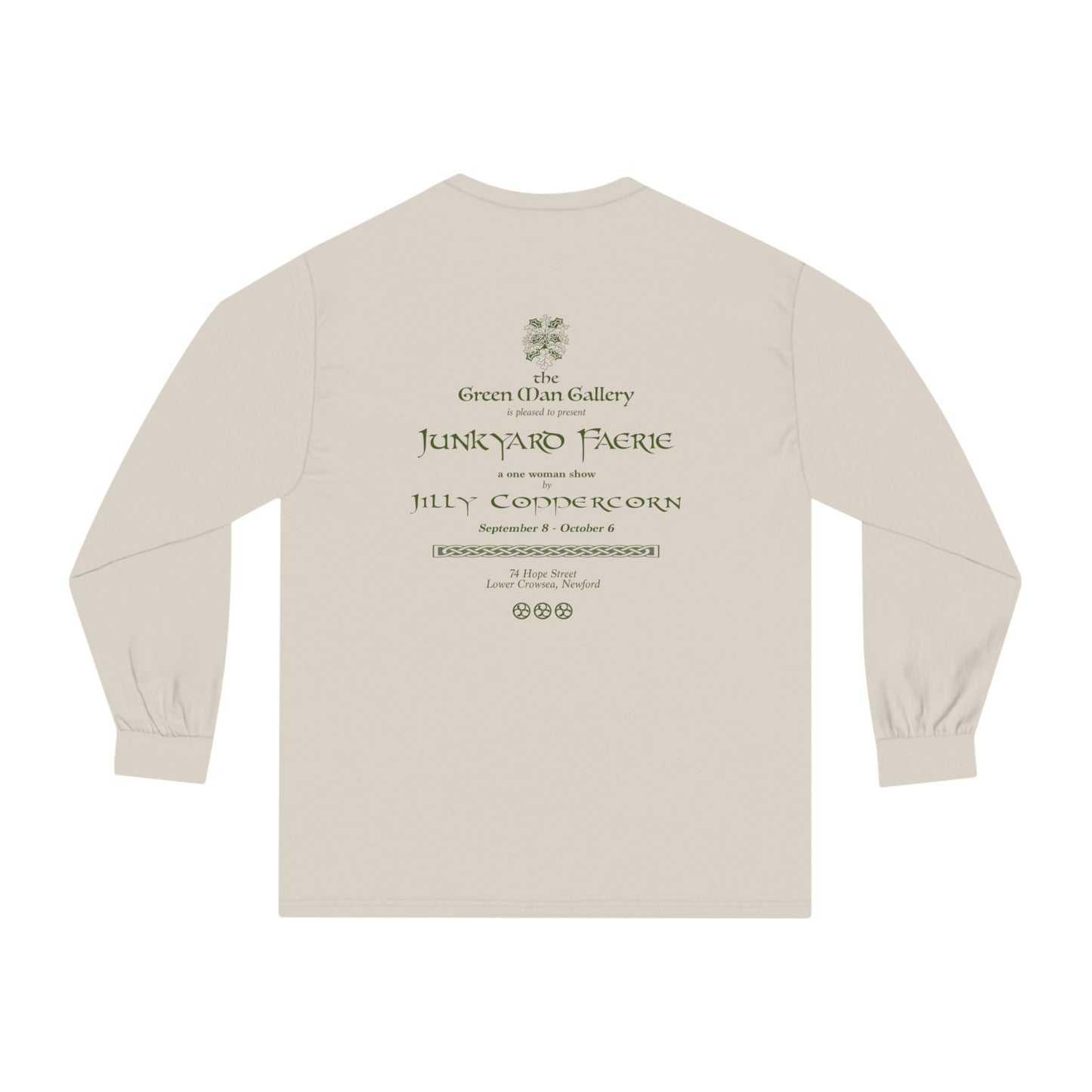 Green Man Gallery Jilly Coppercorn Exhibit Long Sleeve T-Shirt