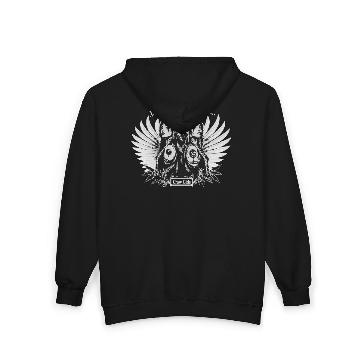 Crow Girls "Just be a Bad Bad Girl" Dark Colors Full Zip Hooded Sweatshirt