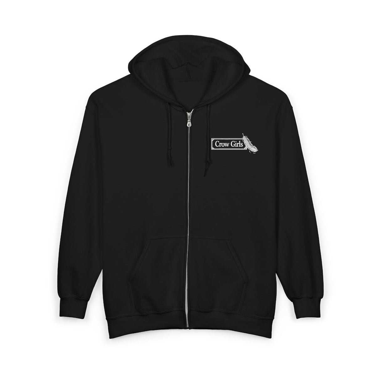 Crow Girls "Just be a Bad Bad Girl" Dark Colors Full Zip Hooded Sweatshirt