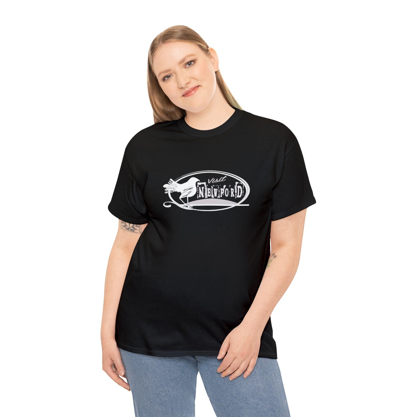 Visit Newford White Crow Heavy Cotton Tee