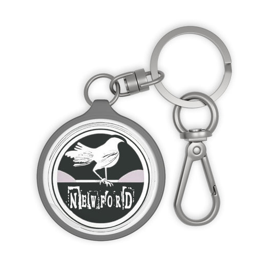 Newford White Crow Keyring Tag