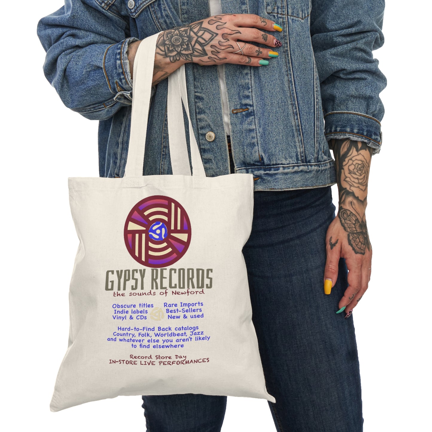 Gypsy Records Natural Tote Bag