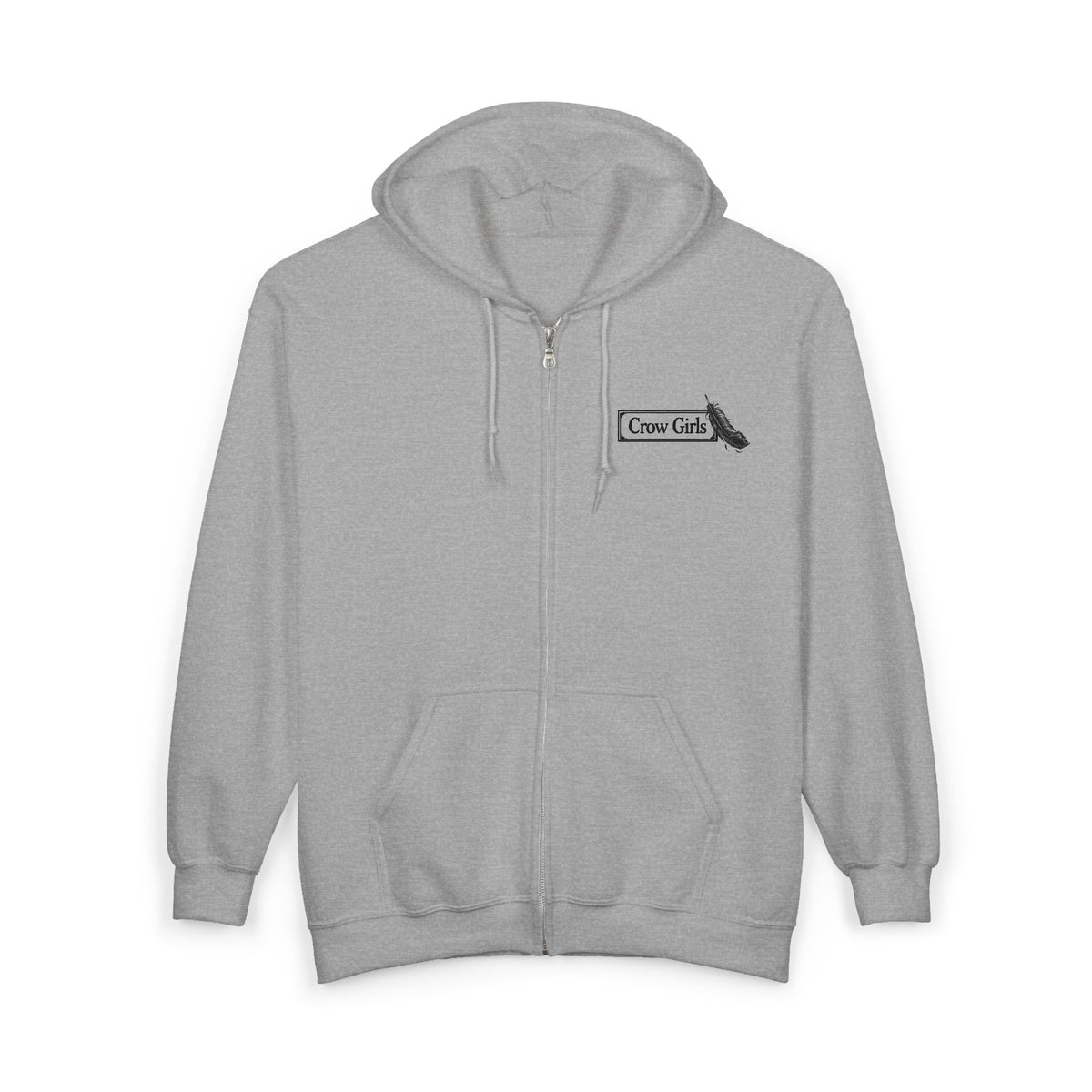 Crow Girls "Just be a Bad Bad Girl" Gray Full Zip Hooded Sweatshirt