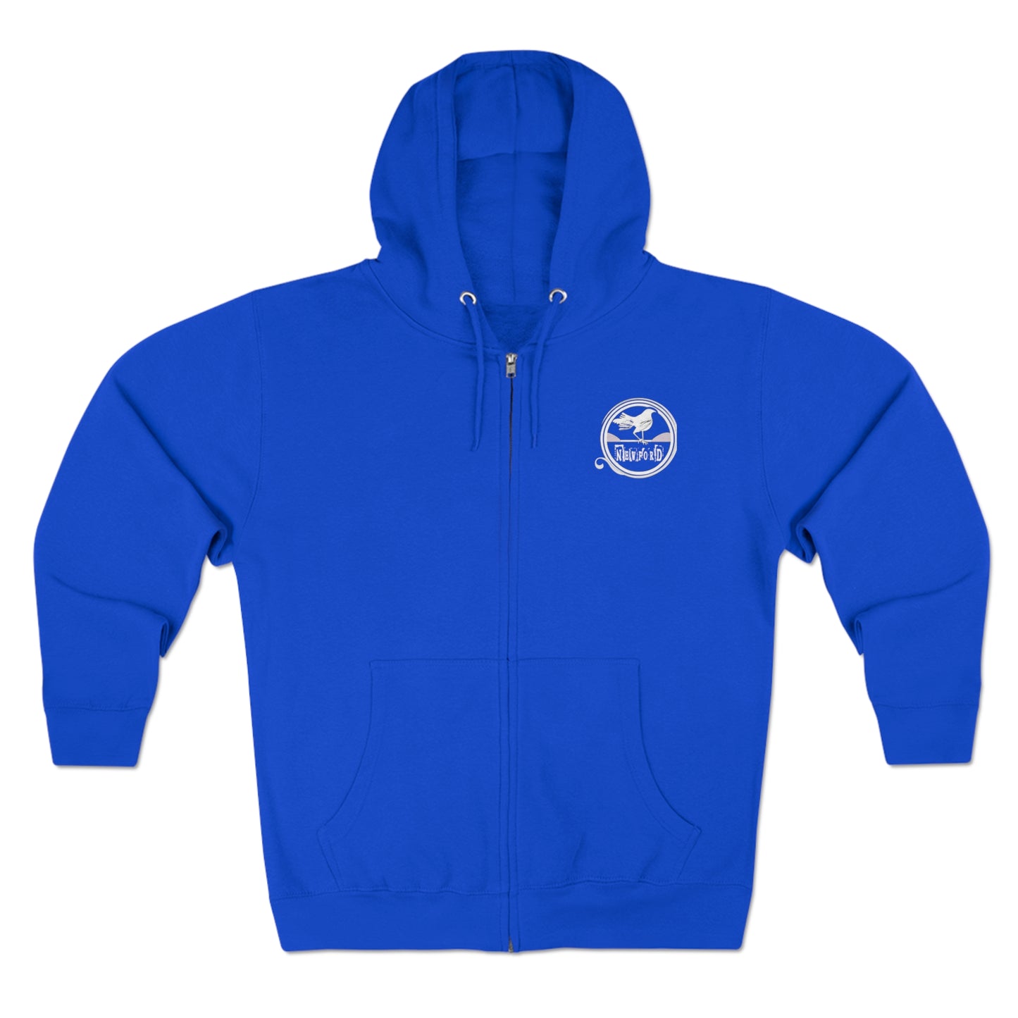 Newford Crow logo 2-side print Zip Hoodie