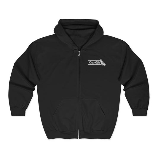 Crow Girls "Just be a Bad Bad Girl" Dark Colors Full Zip Hooded Sweatshirt