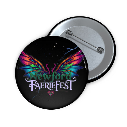 Newford FaerieFest Black 2.25" Pin Buttons