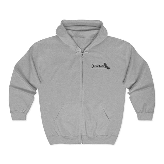 Crow Girls "Just be a Bad Bad Girl" Gray Full Zip Hooded Sweatshirt