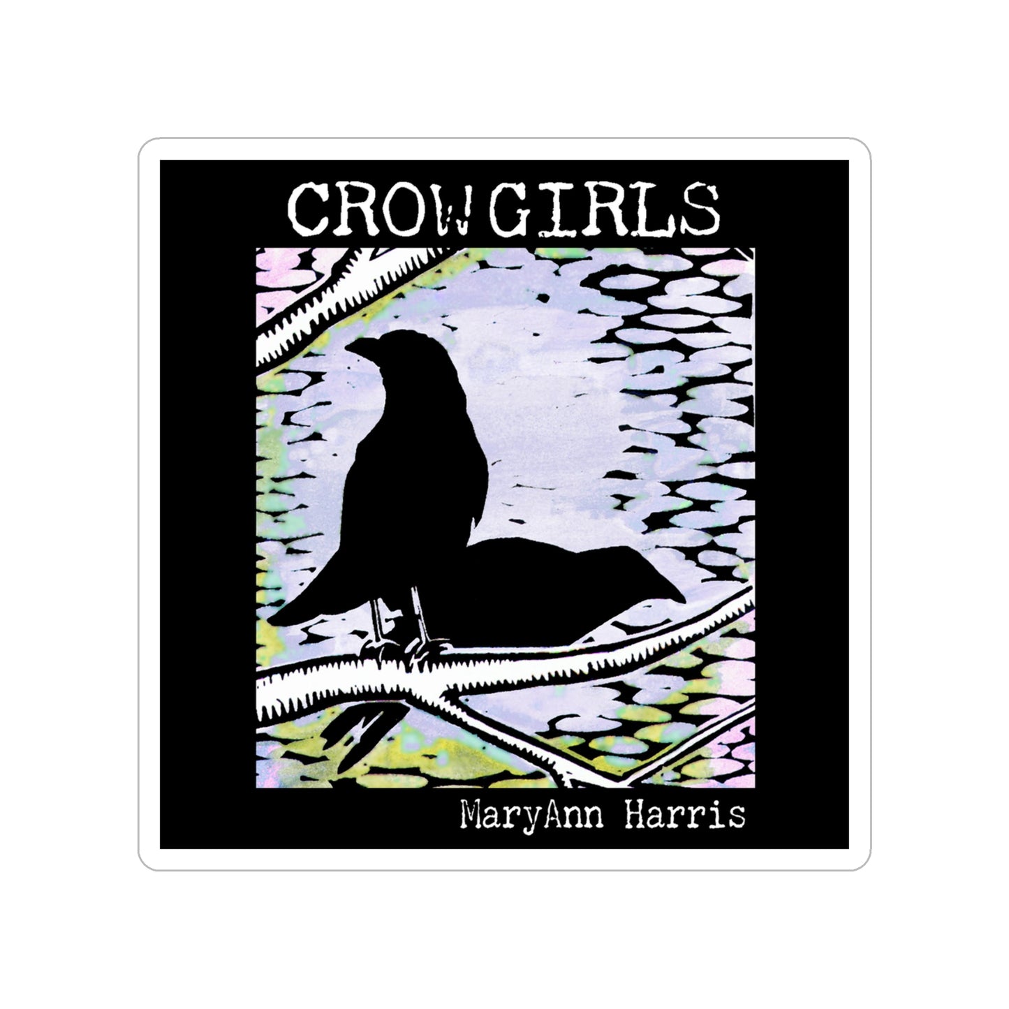 Crow Girls by MaryAnn Harris  Outdoor Stickers