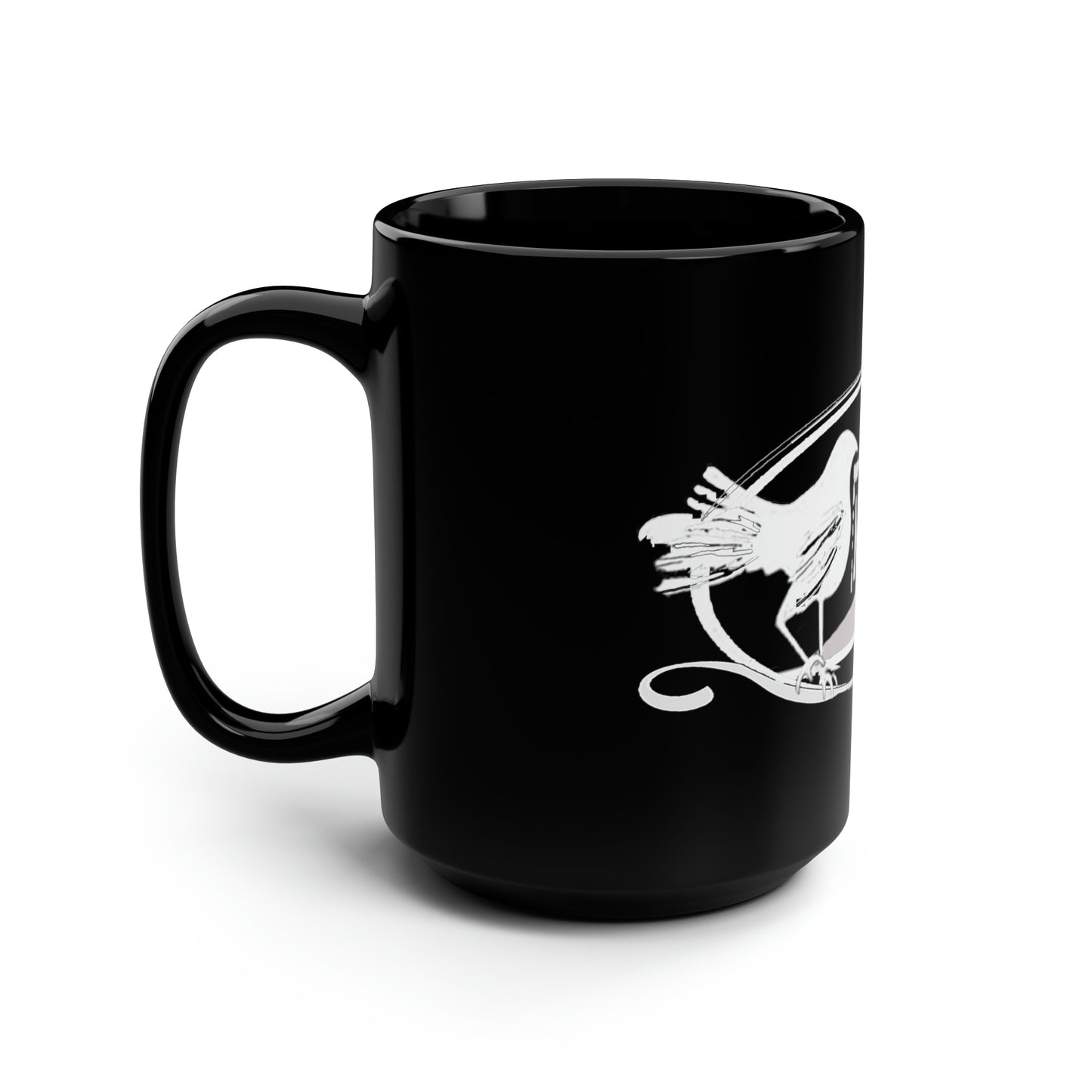 Visit Newford White Crow Black Mug