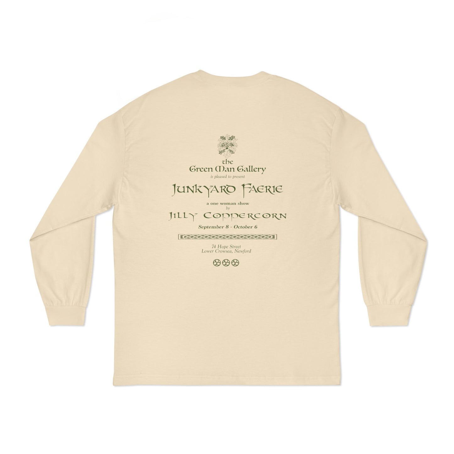 Green Man Gallery Jilly Coppercorn Exhibit Long Sleeve T-Shirt