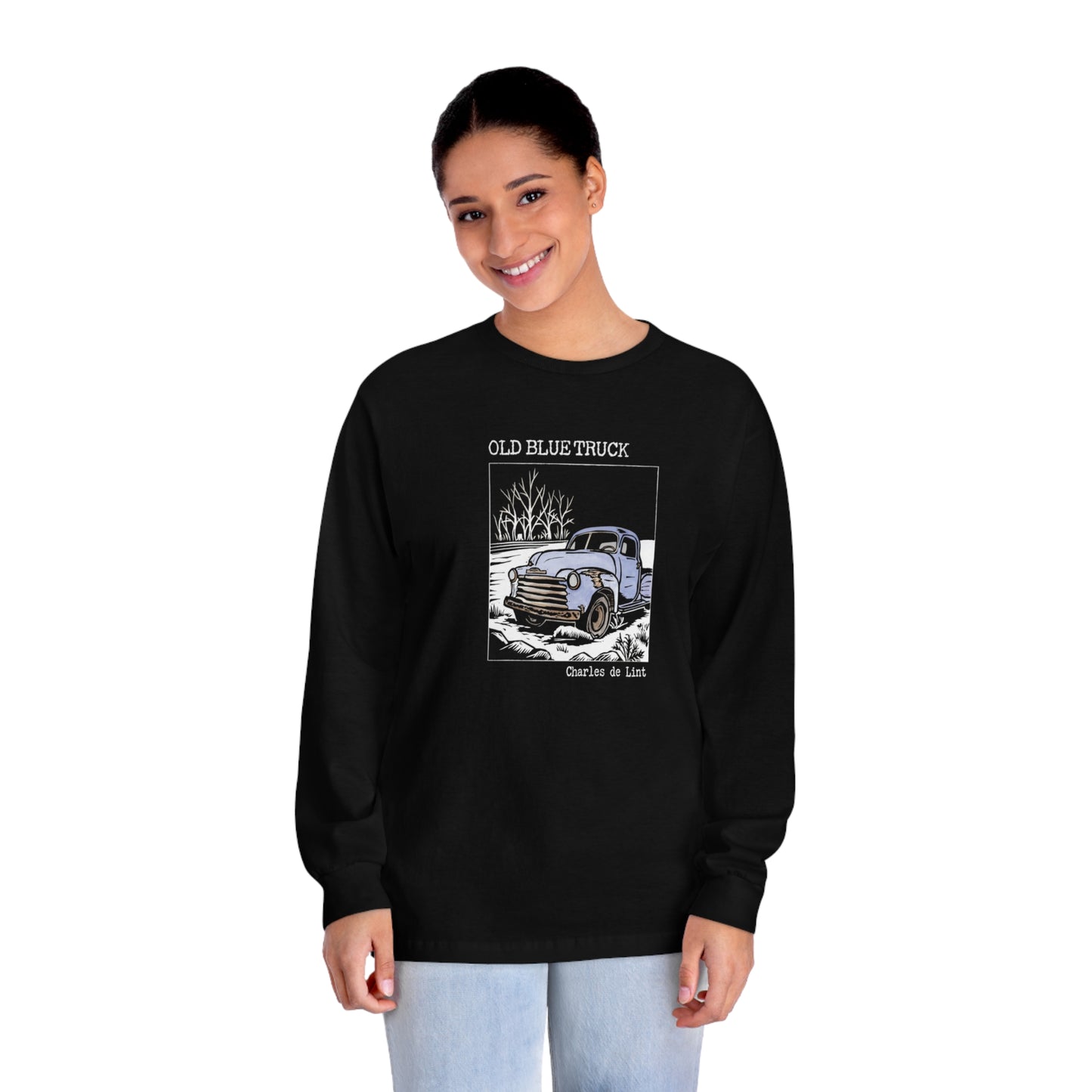 Old Blue Truck by Charles de Lint Long Sleeve T-Shirt