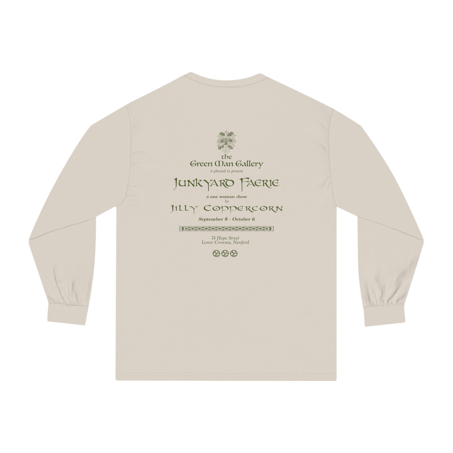 Green Man Gallery Jilly Coppercorn Exhibit Long Sleeve T-Shirt