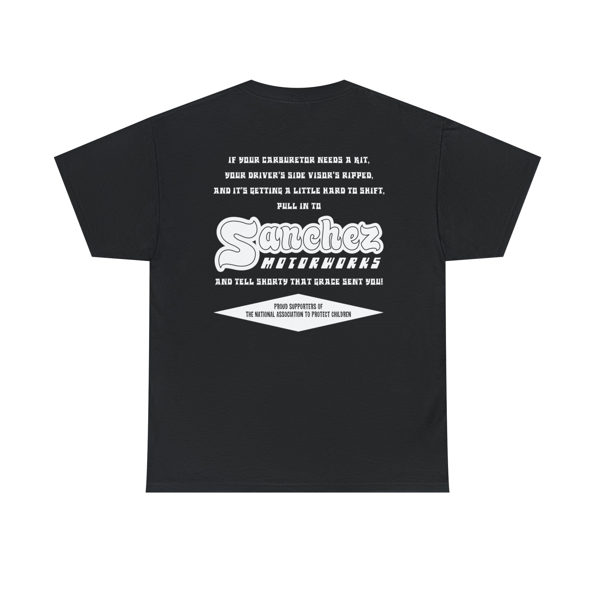 Classic Sanchez Motor Works 2-sided Heavy Cotton Tee