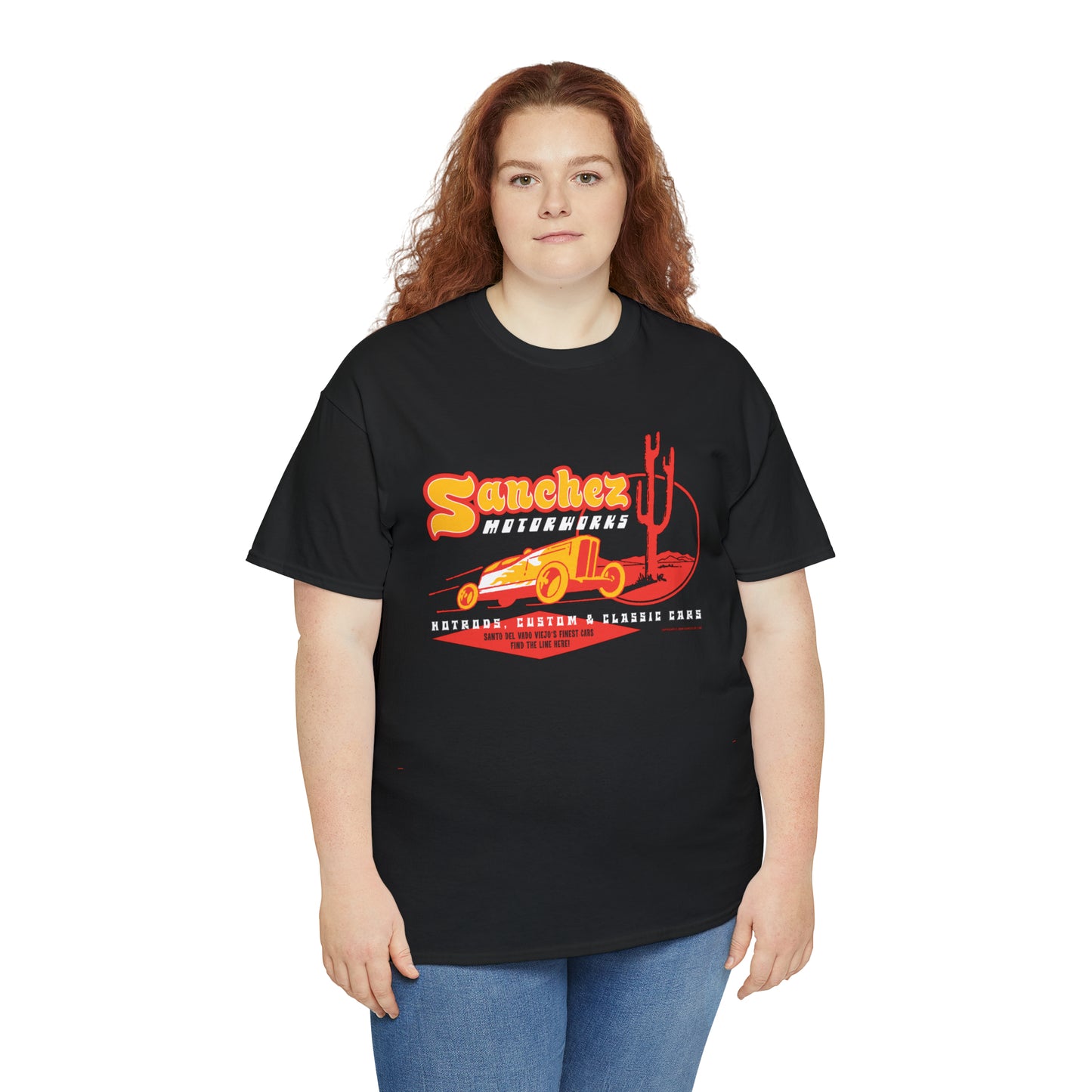 Classic Sanchez Motor Works  2-sided  Heavy Cotton Tee