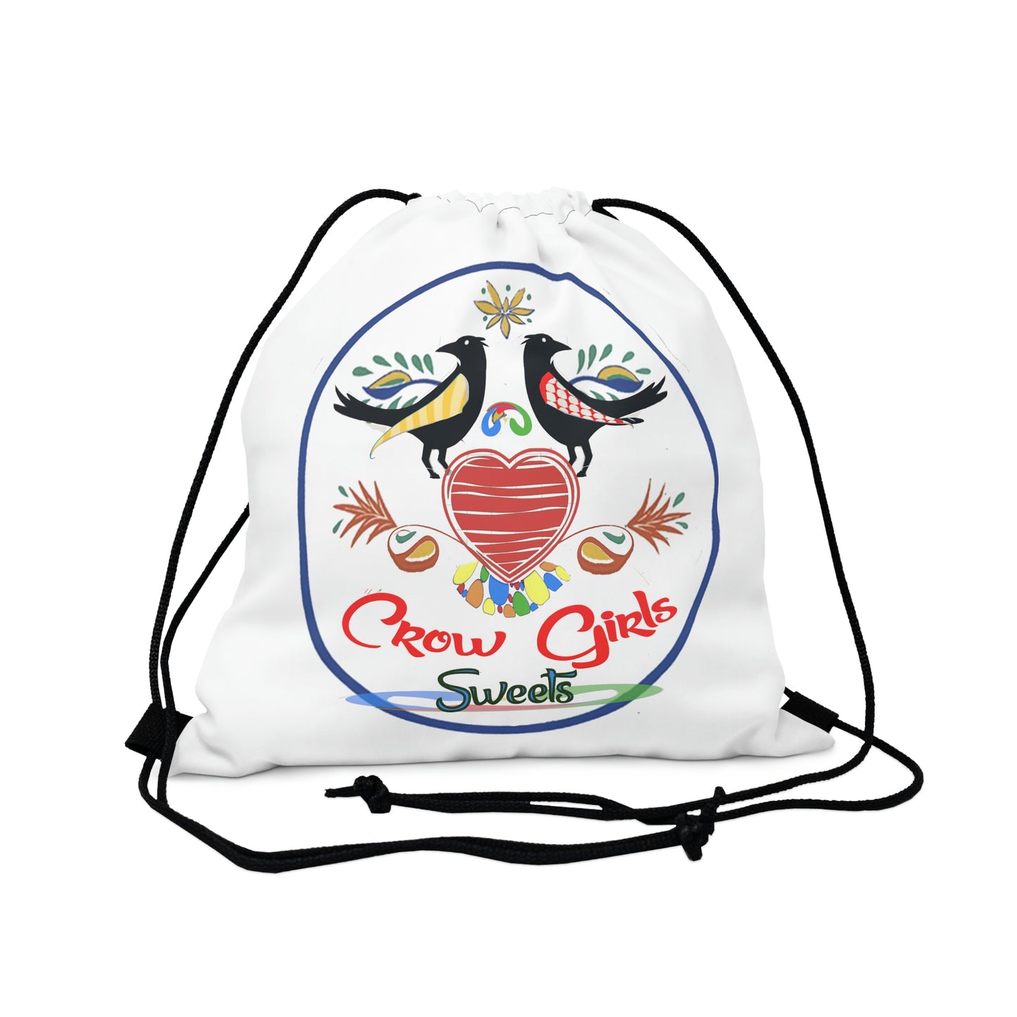 Crow Girls Sweets Outdoor Drawstring Bag