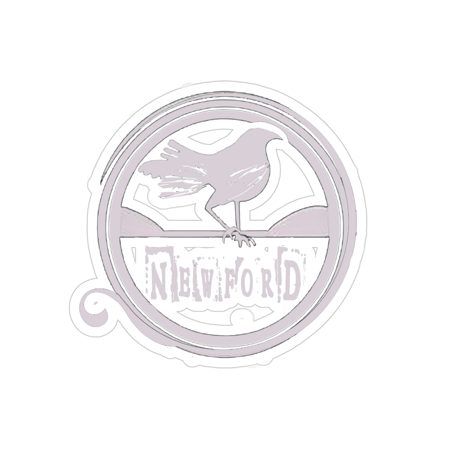 WHITE Crow Transparent Newford Outdoor Stickers