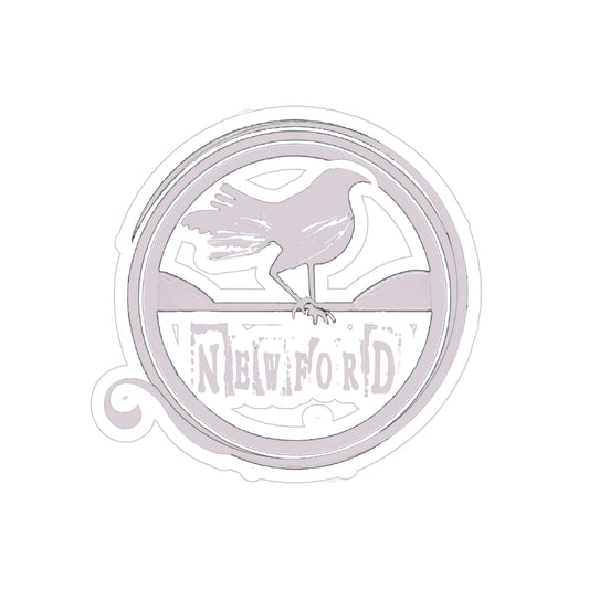 WHITE Crow Transparent Newford Outdoor Stickers