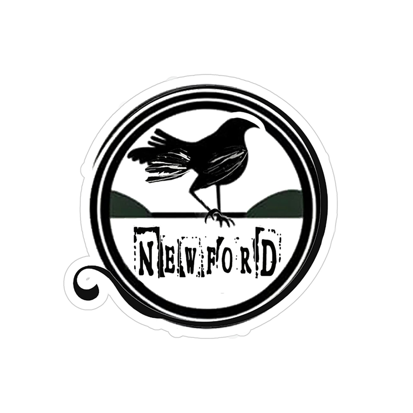 Transparent Newford Crow Outdoor Stickers